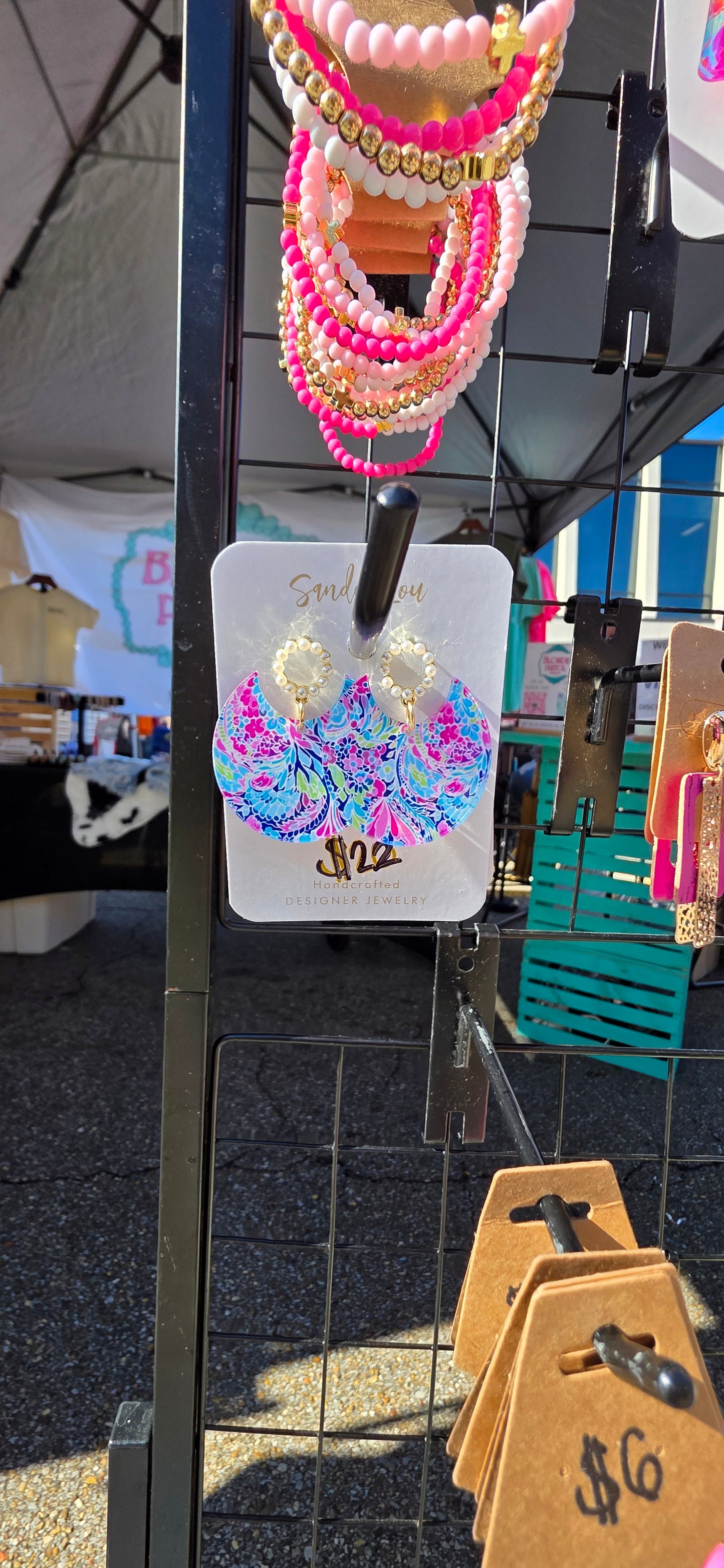Sandy Lou paisley print earrings