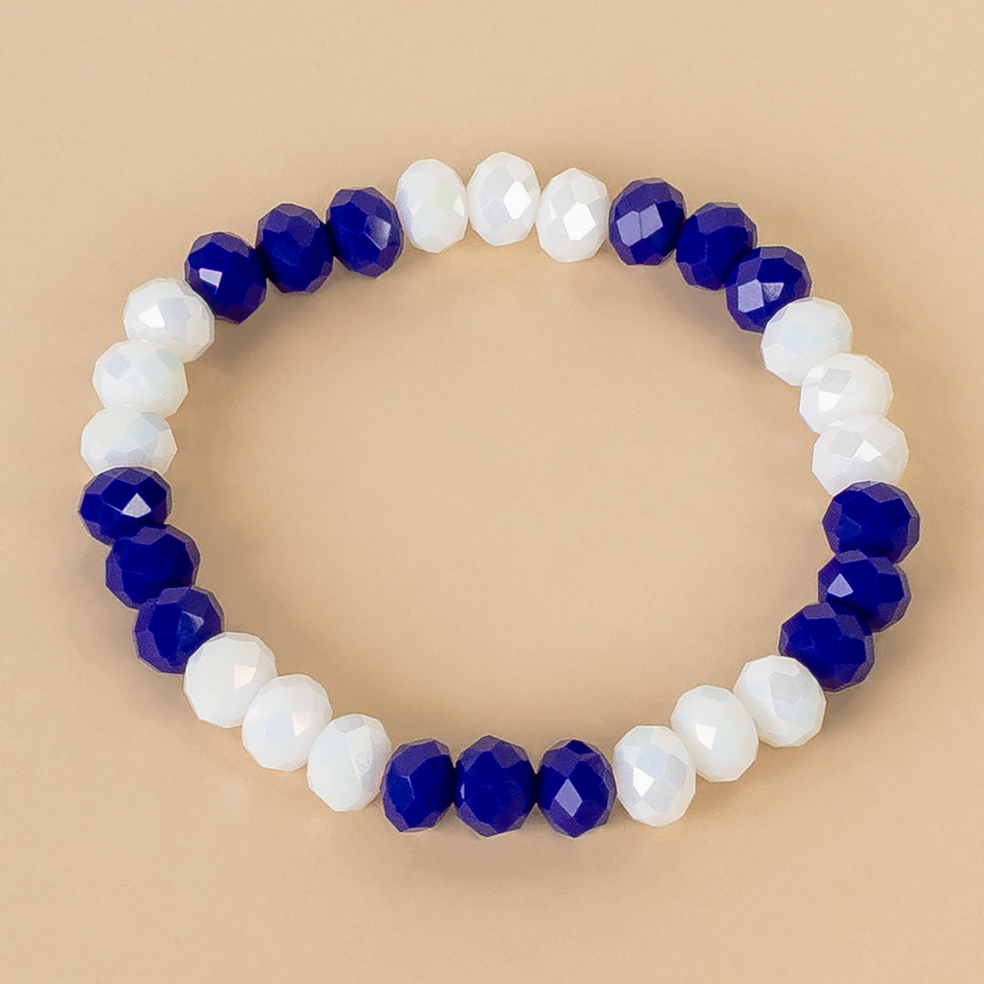 Crystal blue/white bracelet