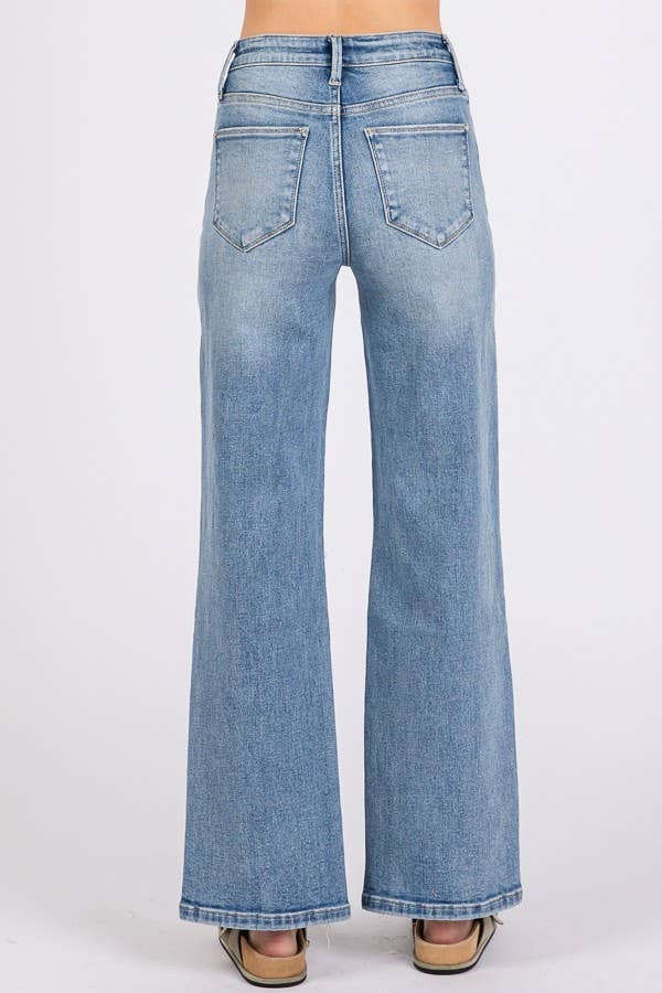 High waisted stretch jeans
