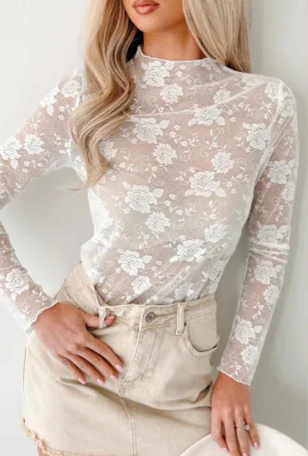 Lace layering top