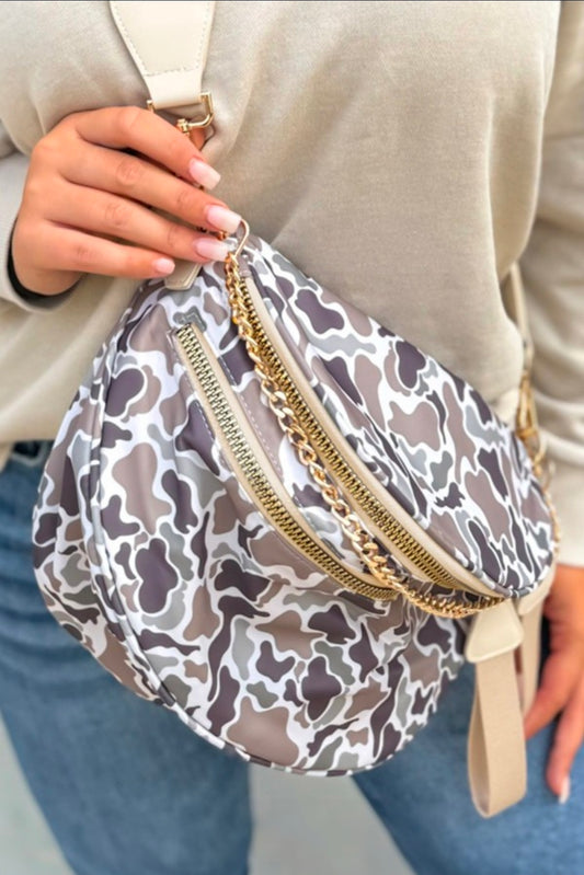 Camo crossbody bag