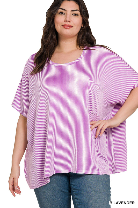 Zenana curvy ribbed top