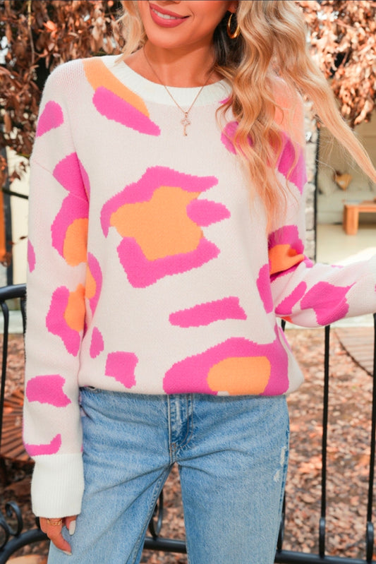 Pink cheetah sweater