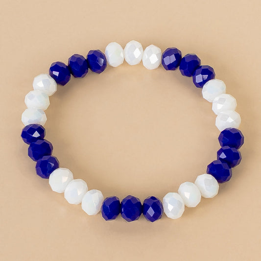 Crystal blue/white bracelet